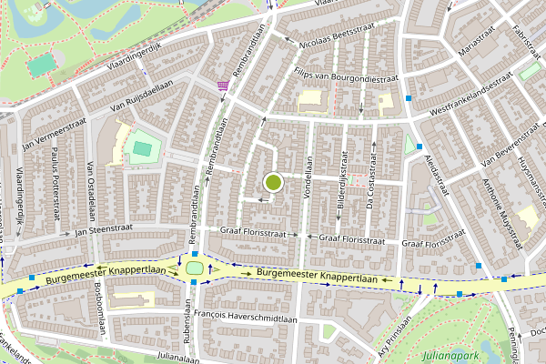 Ambulance-melding op Potgieterstraat, Schiedam op 27 juni, kaart-overzicht