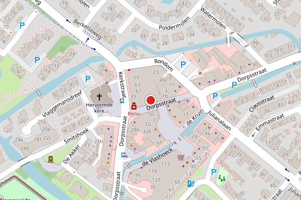 Brandweer-melding op Dorpsstraat, Bergschenhoek op 27 juni, kaart-overzicht