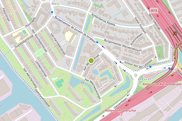 Ambulance-melding op Van der Sasstraat, Rotterdam op 28 juni, kaart-overzicht
