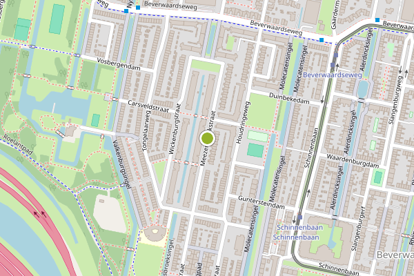 Ambulance-melding op Meezenbroekstraat, Rotterdam op 28 juni, kaart-overzicht