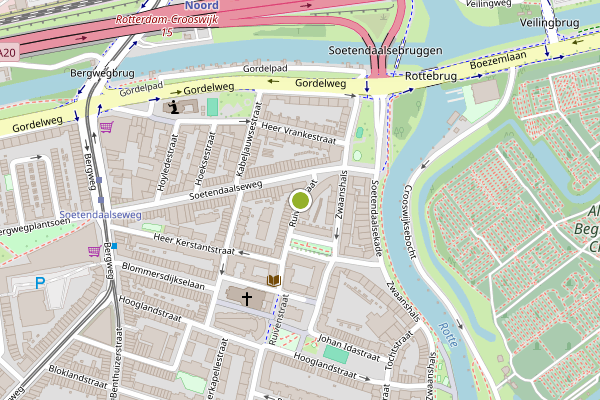 Ambulance-melding op Ruivenstraat, Rotterdam op 28 juni, kaart-overzicht