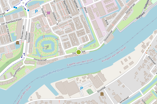 Ambulance-melding op Dorpsstraat, Capelle aan den IJssel op 27 juni, kaart-overzicht