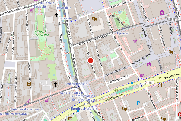 Brandweer-melding op Jacobusstraat, Rotterdam op 28 juni, kaart-overzicht