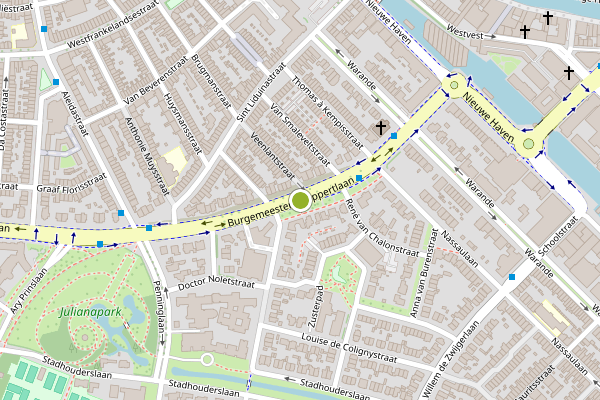 Ambulance-melding op Burgemeester Knappertlaan, Schiedam op 28 juni, kaart-overzicht