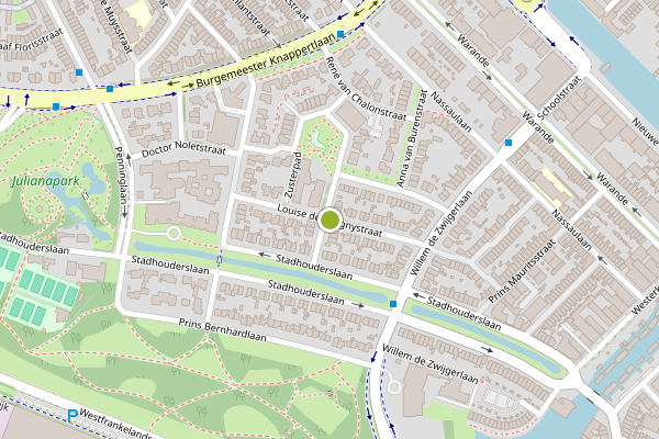 Ambulance-melding op Louise de Colignystraat, Schiedam op 28 juni, kaart-overzicht