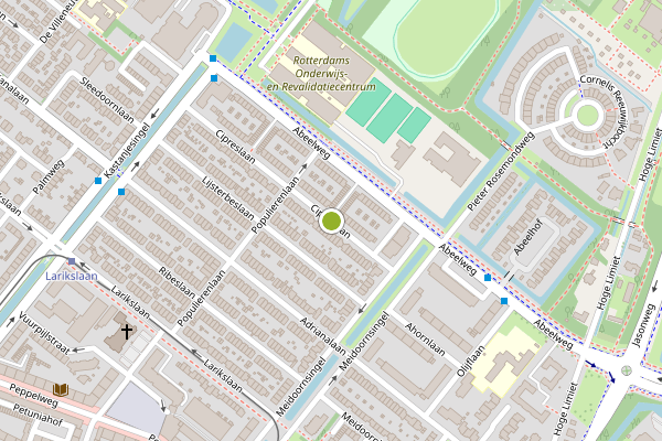 Ambulance-melding op Cipreslaan, Rotterdam op 28 juni, kaart-overzicht