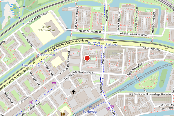Brandweer-melding op Van Heuven Goedhartstraat, Schiedam op 28 juni, kaart-overzicht