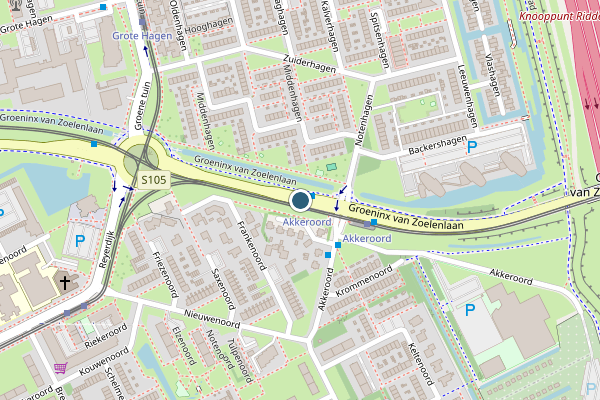 Politie-melding op Groeninx van Zoelenlaan, Rotterdam op 28 juni, kaart-overzicht