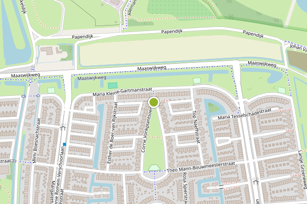 Ambulance-melding op Corrie Vonkplantsoen, Spijkenisse op 29 juni, kaart-overzicht