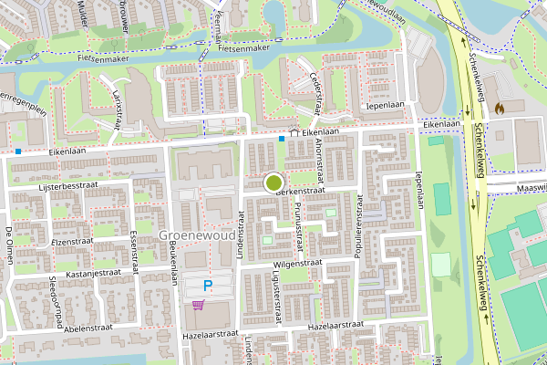 Ambulance + Politie samen ter plaatse op Berkenplein, Spijkenisse op 29 juni, kaart-overzicht nieuws-bericht