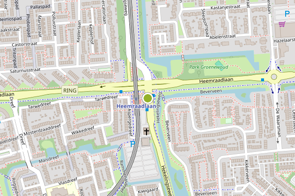 Ambulance-melding op Hekelingseweg, Spijkenisse op 28 juni, kaart-overzicht