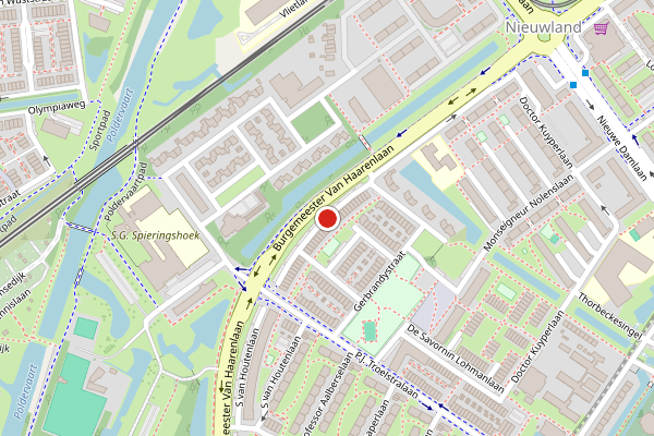 Brandweer-melding op Burgemeester Van Haarenlaan, Schiedam op 28 juni, kaart-overzicht