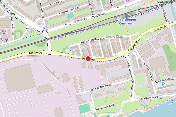 Brandweer-melding op Deltaweg, Vlaardingen op 29 juni, kaart-overzicht