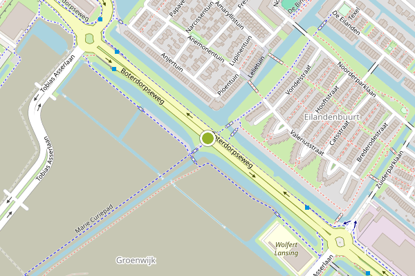 Ambulance-melding op Boterdorpseweg, Bergschenhoek op 29 juni, kaart-overzicht