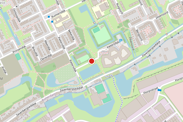 Brandweer-melding op Pietersdijk, Rotterdam op 29 juni, kaart-overzicht