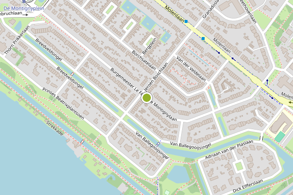 Ambulance-melding op Burgemeester Le Fevre de Montignylaan, Rotterdam op 6 mei, kaart-overzicht