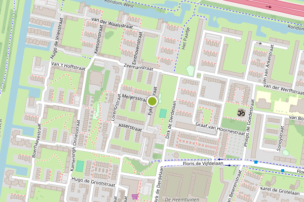 Ambulance-melding op Eykmanstraat, Vlaardingen op 6 mei, kaart-overzicht