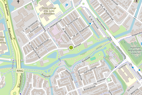 Ambulance-melding op J. de Baanlaan, Spijkenisse op 29 juni, kaart-overzicht