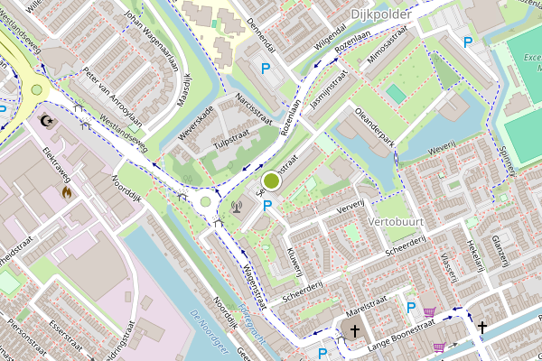 Ambulance-melding op Seringenstraat, Maassluis op 29 juni, kaart-overzicht