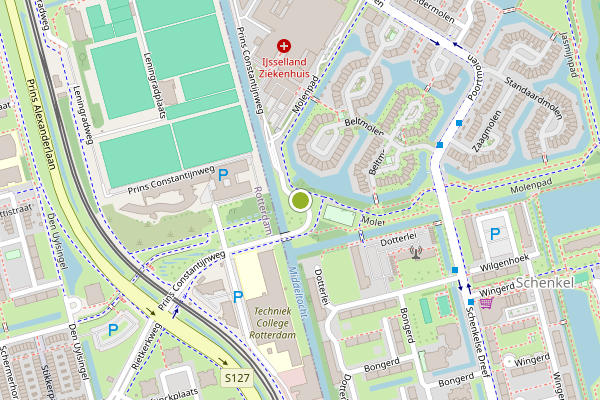 Ambulance-melding op Prins Constantijnweg, Capelle aan den IJssel op 6 mei, kaart-overzicht
