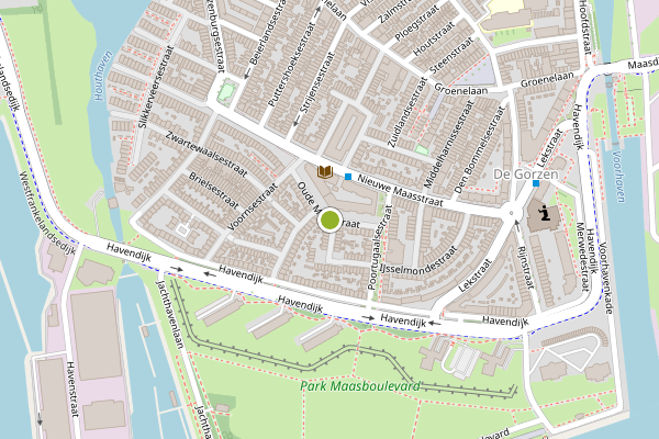 Ambulance-melding op Oude Maasstraat, Schiedam op 29 juni, kaart-overzicht