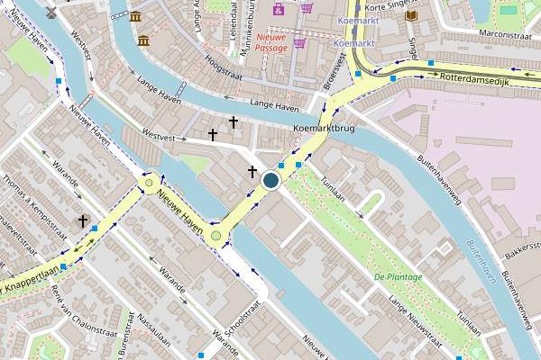 Politie-melding op Lange Nieuwstraat, Schiedam op 29 juni, kaart-overzicht