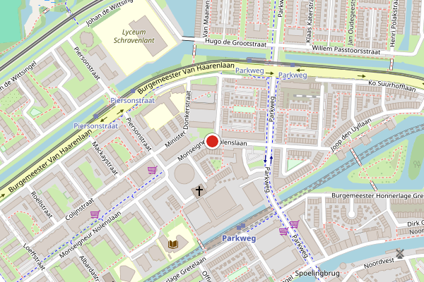 Brandweer-melding op Mgr Nolenslaan, Schiedam op 29 juni, kaart-overzicht