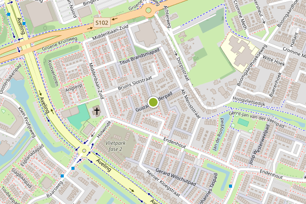 Ambulance-melding op Gustaaf Gelderpad, Hoogvliet op 29 juni, kaart-overzicht