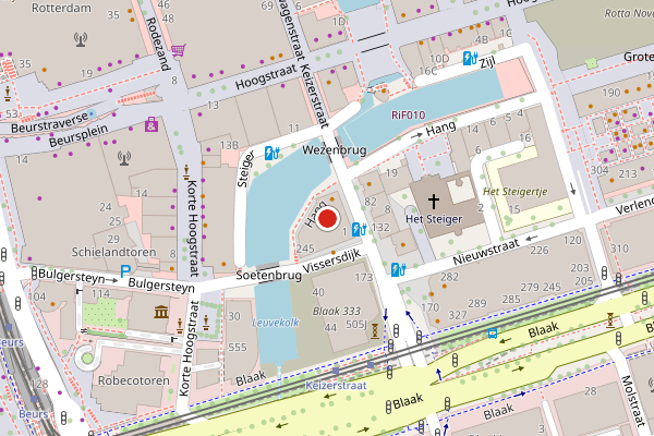 Brandweer-melding op Vissersdijk, Rotterdam op 29 juni, kaart-overzicht