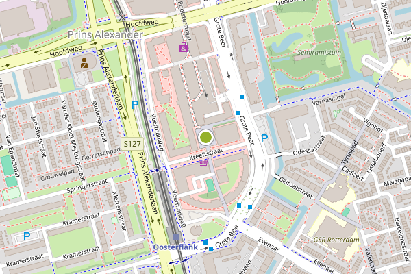 Ambulance-melding op Poolsterplein, Rotterdam op 29 juni, kaart-overzicht
