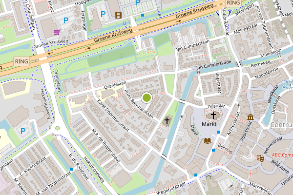 Ambulance-melding op Koningin Beatrixplein, Spijkenisse op 30 juni, kaart-overzicht