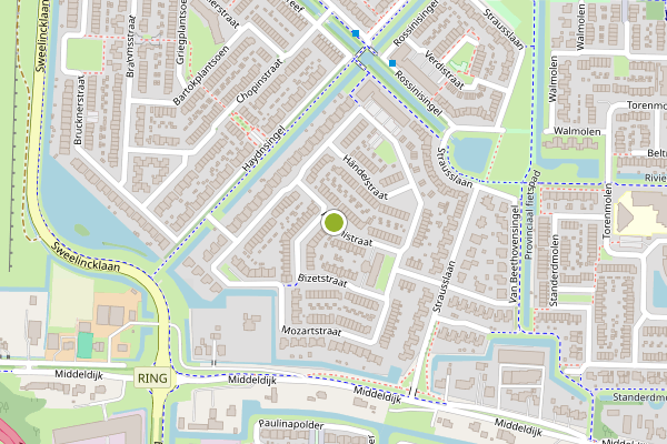 Ambulance-melding op Mozartstraat, Barendrecht op 30 juni, kaart-overzicht