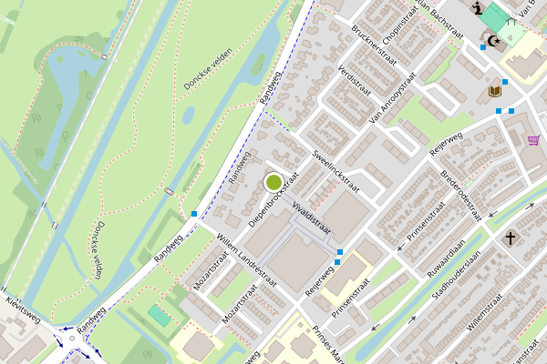 Ambulance-melding op Diepenbrockstraat, Ridderkerk op 30 juni, kaart-overzicht
