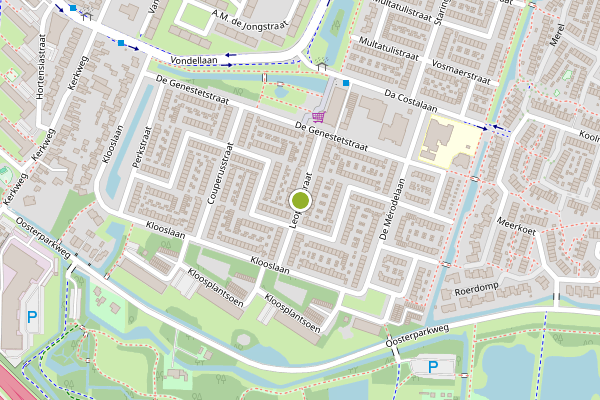 Ambulance-melding op Leopoldstraat, Ridderkerk op 6 mei, kaart-overzicht