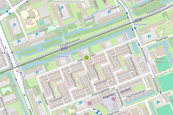 Ambulance-melding op Aalscholverlaan, Vlaardingen op 30 juni, kaart-overzicht