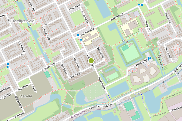 Ambulance-melding op Pietersdijk, Rotterdam op 30 juni, kaart-overzicht