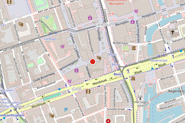 Brandweer-melding op Binnenwegplein, Rotterdam op 30 juni, kaart-overzicht