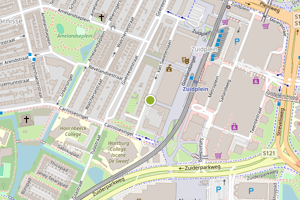 Ambulance-melding op Boerhaavestraat, Rotterdam op 30 juni, kaart-overzicht