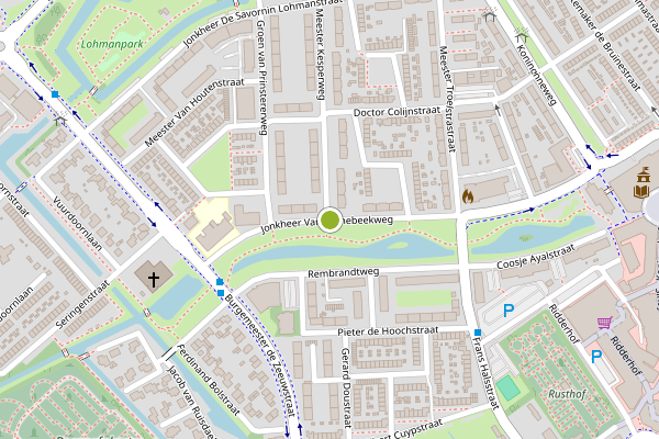 Ambulance-melding op Jhr. Van Karnebeekweg, Ridderkerk op 30 juni, kaart-overzicht