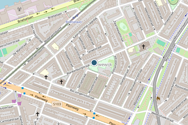 Politie-melding op Blankenburgstraat, Rotterdam op 30 juni, kaart-overzicht