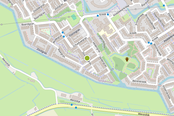 Ambulance-melding op Duinrietgras, Spijkenisse op 30 juni, kaart-overzicht