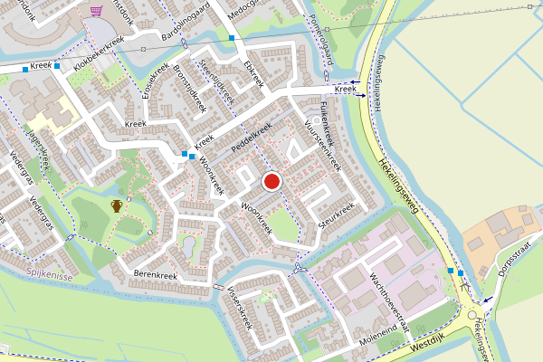 Brandweer-melding op Paalsporenkreek, Spijkenisse op 30 juni, kaart-overzicht