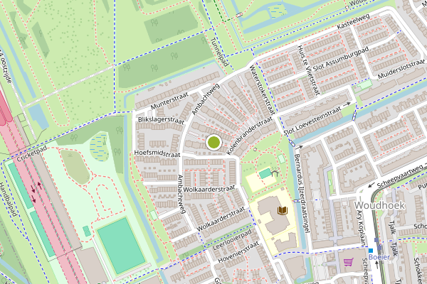 Ambulance-melding op Hoepelmakerhof, Schiedam op 30 juni, kaart-overzicht