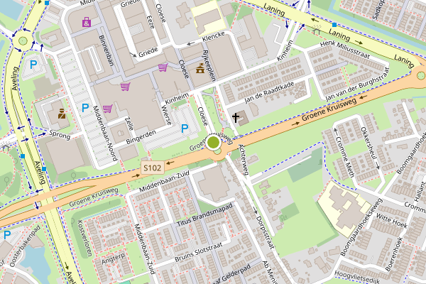 Ambulance-melding op Cloese, Hoogvliet op 30 juni, kaart-overzicht
