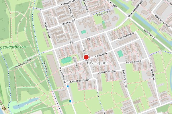 Brandweer-melding op Alsemstraat, Hoogvliet op 30 juni, kaart-overzicht