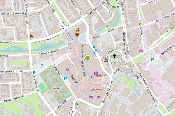 Ambulance-melding op Baljuwstraat, Ridderkerk op 30 juni, kaart-overzicht