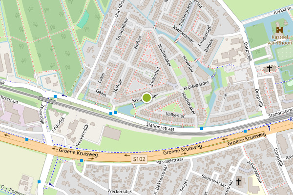 Ambulance-melding op Kruisvaarder, Rhoon op 30 juni, kaart-overzicht