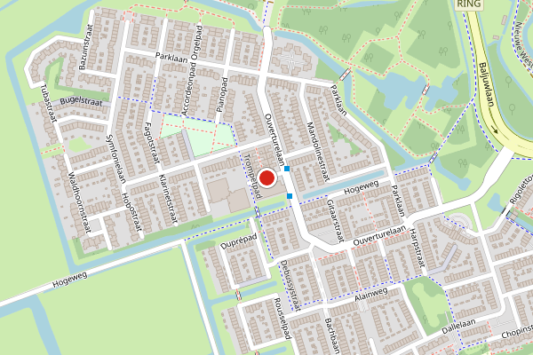 Brandweer-melding op Trompetpad, Spijkenisse op 1 juli, kaart-overzicht