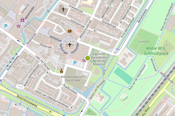Ambulance-melding op Molenwerfstraat, Berkel en Rodenrijs op 7 mei, kaart-overzicht