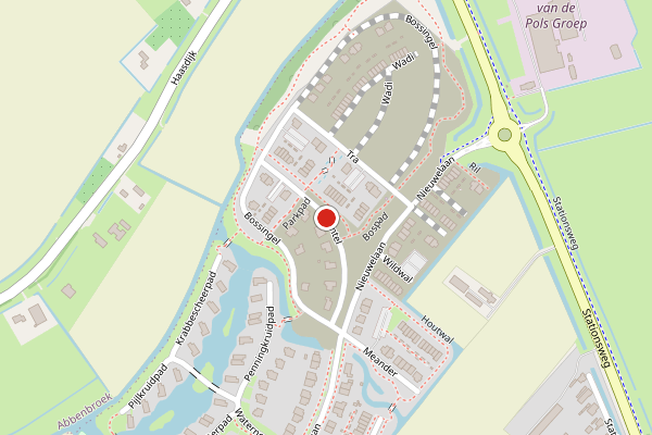 Brandweer-melding op Mantel, Zuidland op 2 juli, kaart-overzicht